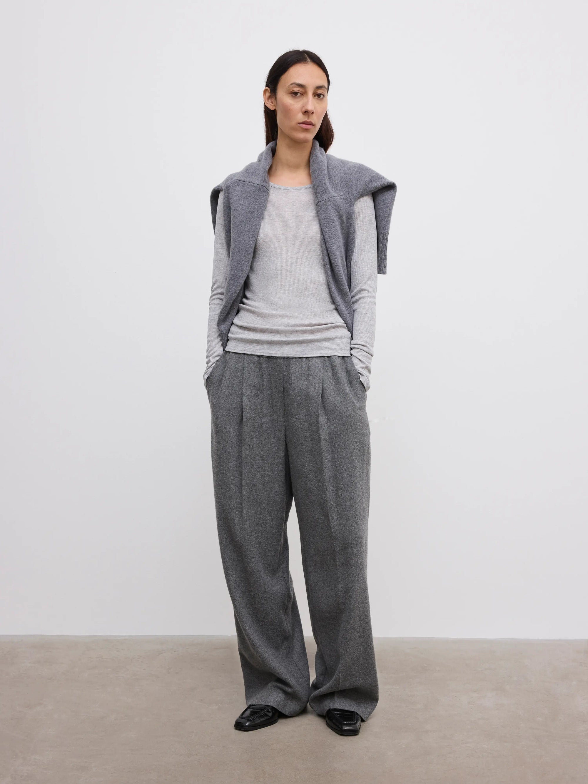 Lyocell long sleeve: grey melange