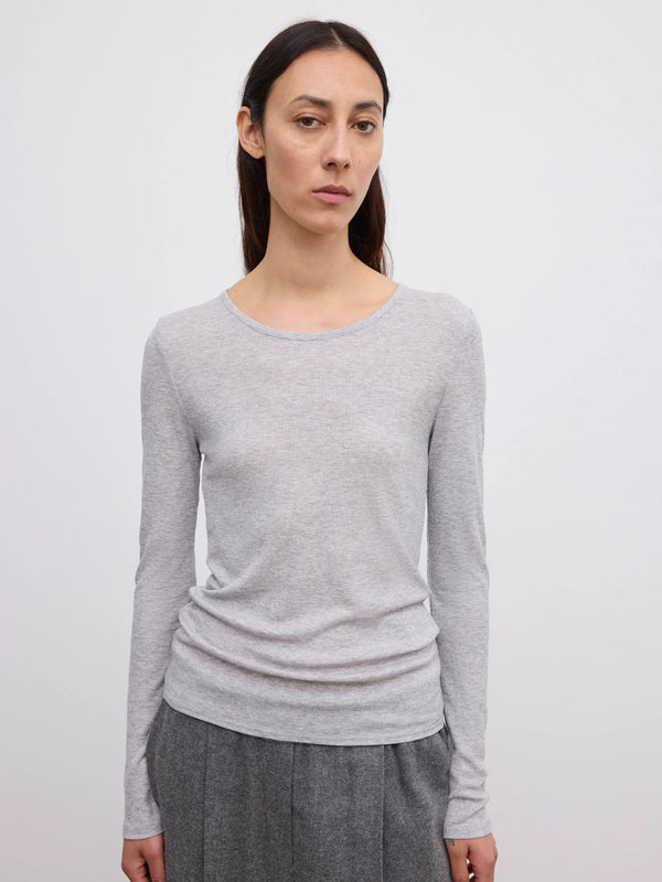 Lyocell long sleeve: grey melange