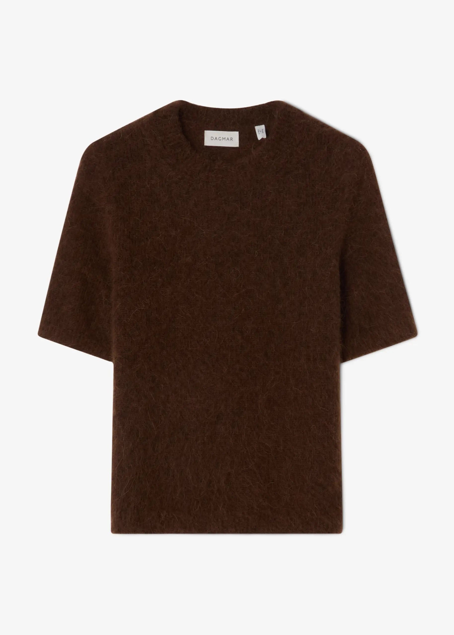 BRUSHED ALPACA TOP: TOBACCO BROWN