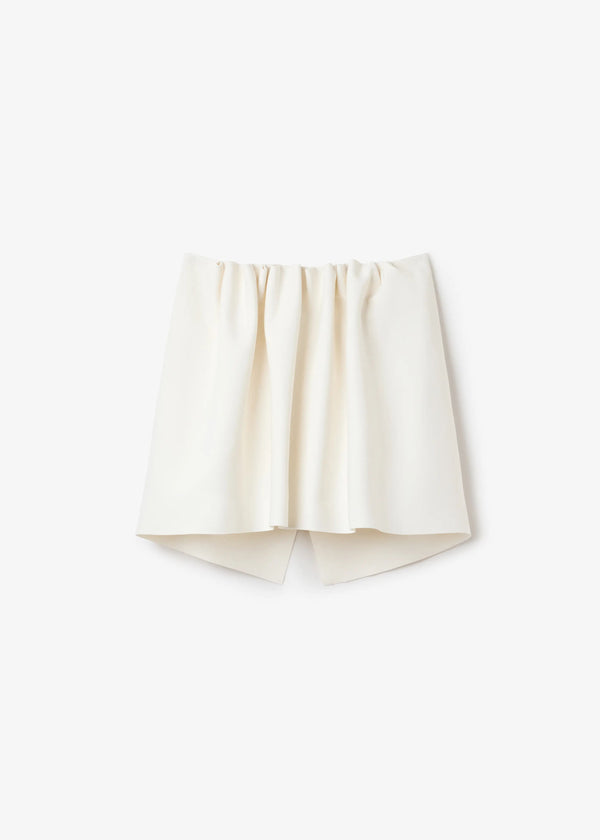 ROUCHED TUBE TOP: WHITE