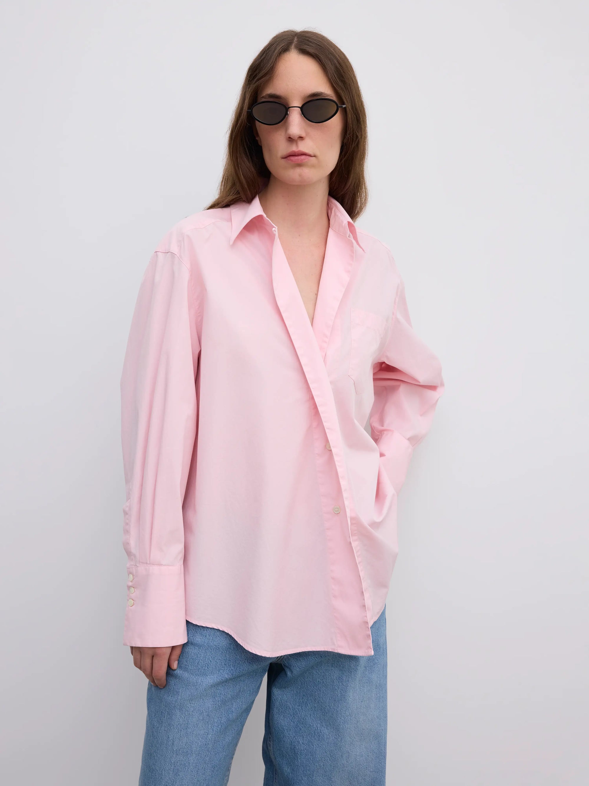 Asymmetric Shirt: Dusty Pink