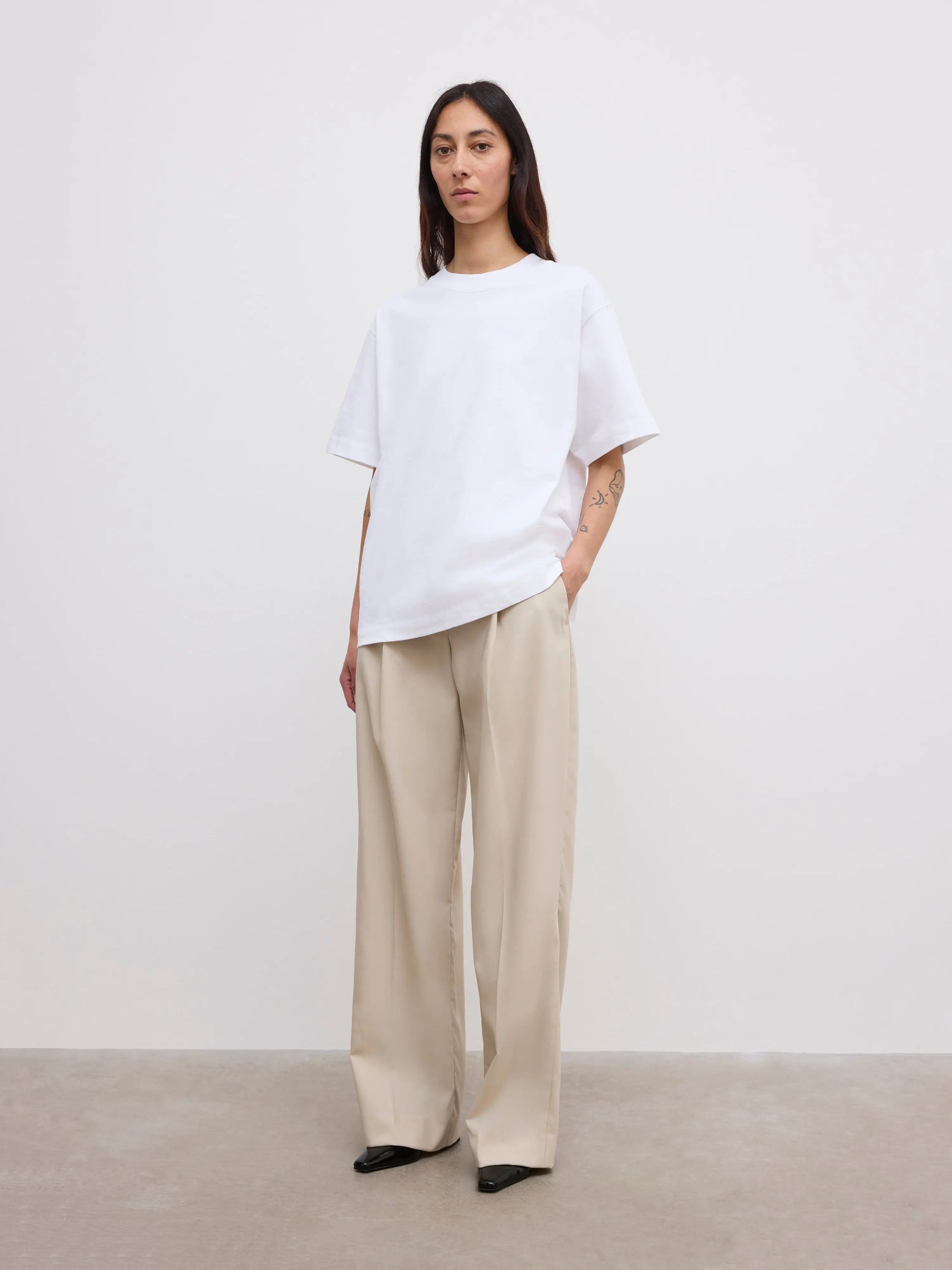 Cotton tee: white