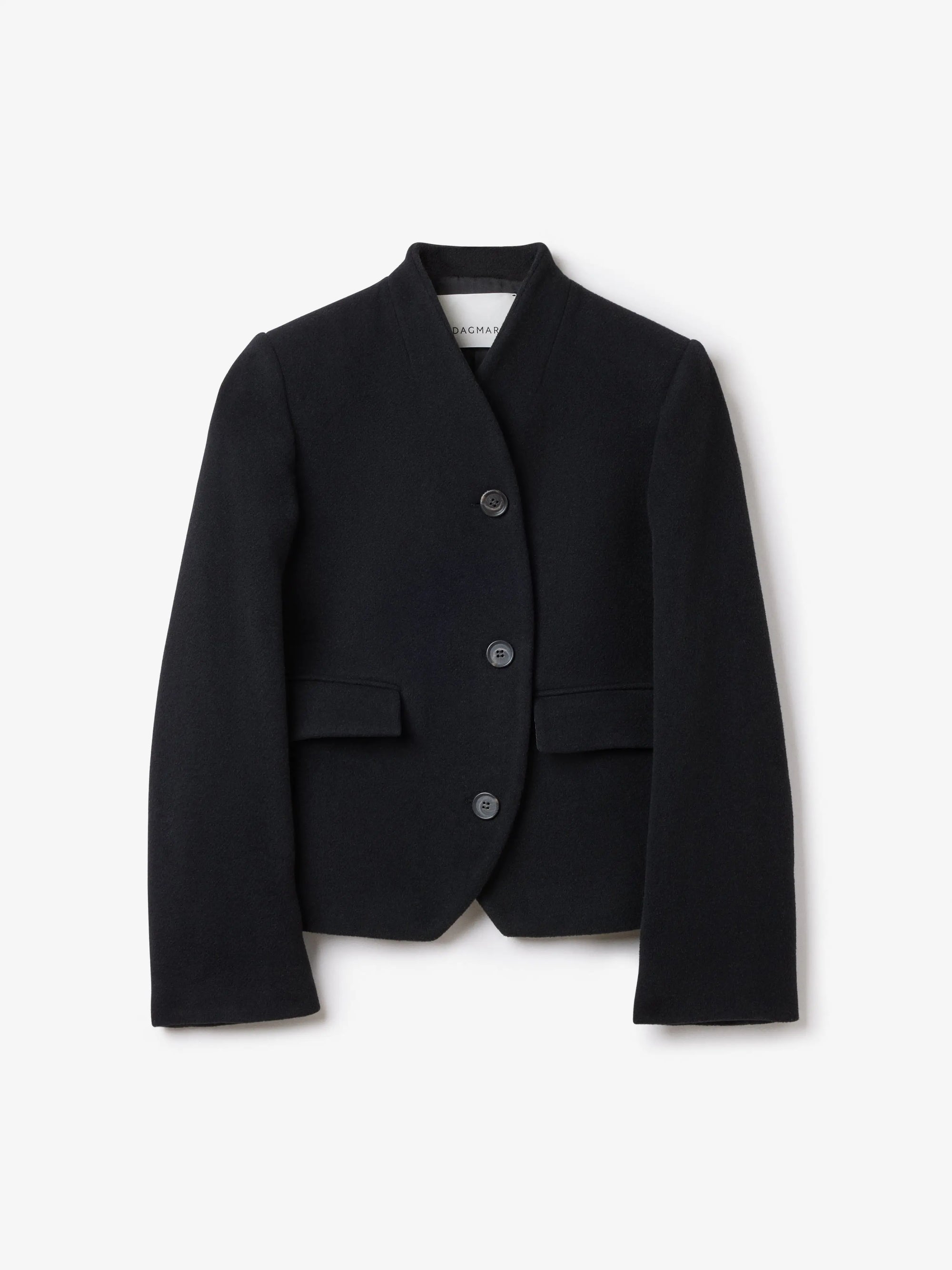 Short curved jacket: Black
