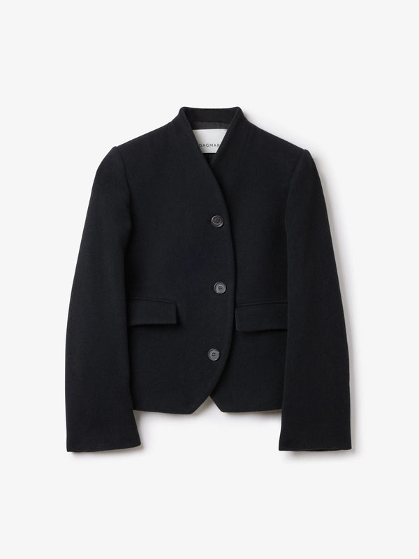 Short curved jacket: Black