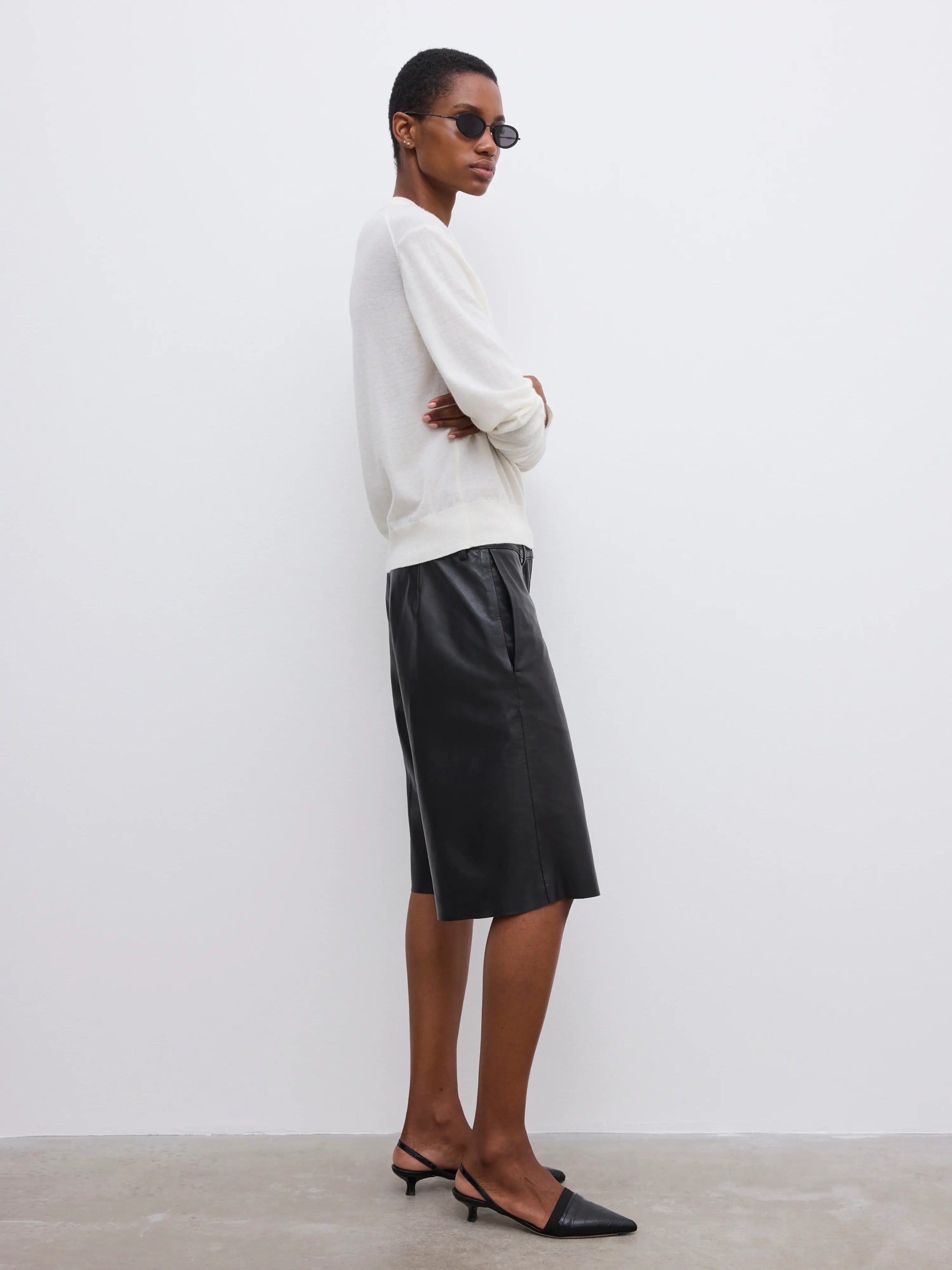 Boxy Lather Shorts: Black