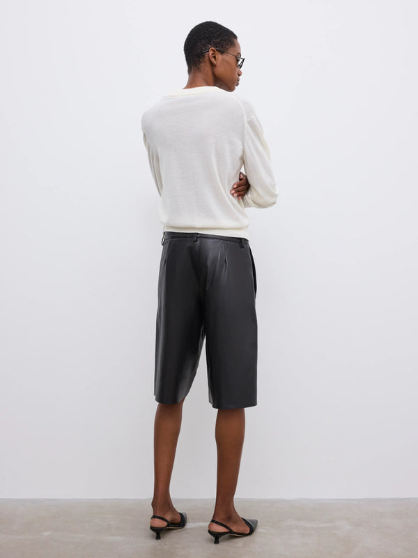 Boxy Lather Shorts: Black