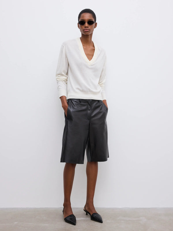 Boxy Lather Shorts: Black