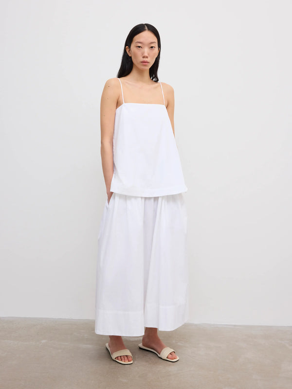 Cotton Strap Dress: White