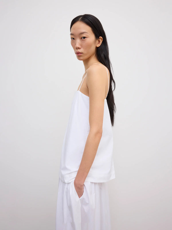 Cotton Strap Dress: White