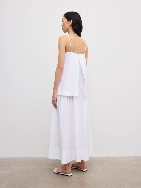 Cotton Strap Dress: White