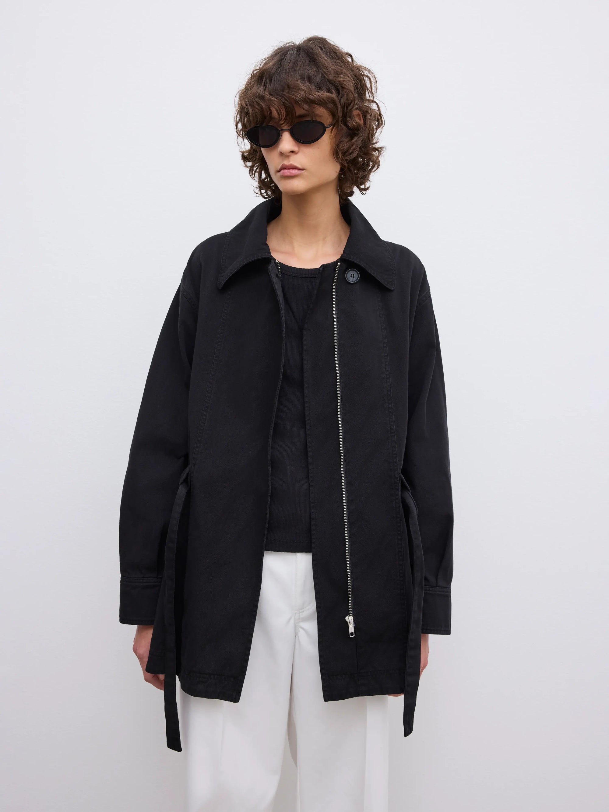 Field Cotton Jacket: Washed Black