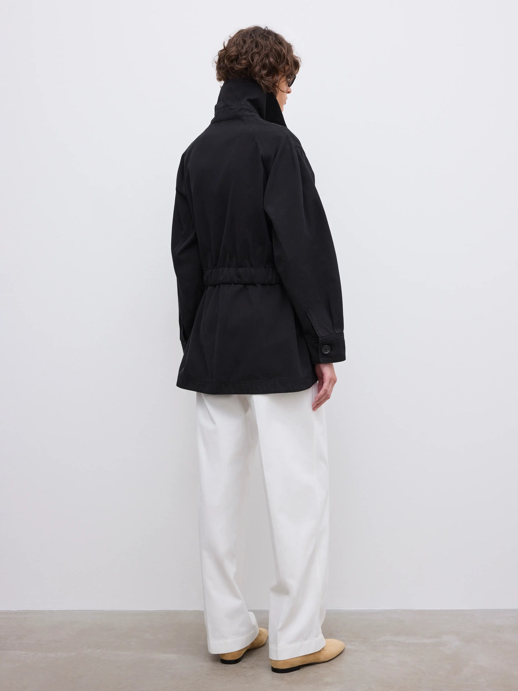 Field Cotton Jacket: Washed Black
