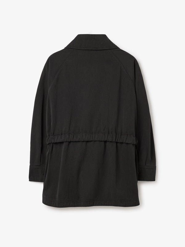 Field Cotton Jacket: Washed Black