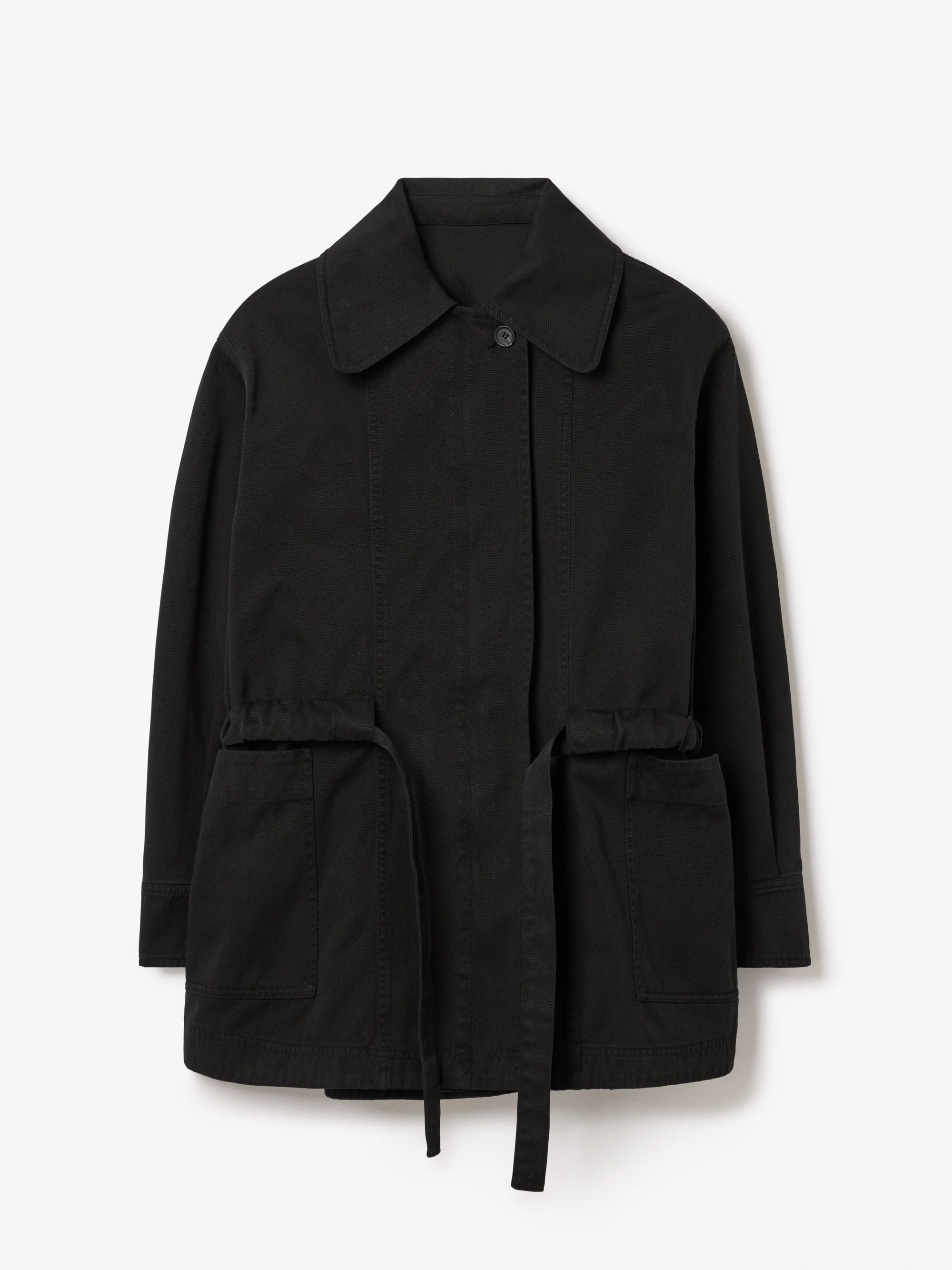 Field Cotton Jacket: Washed Black