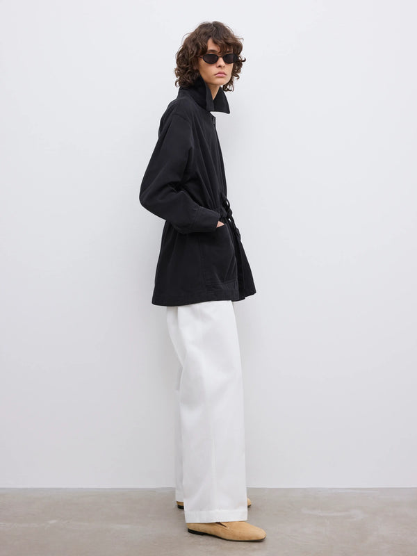 Field Cotton Jacket: Washed Black