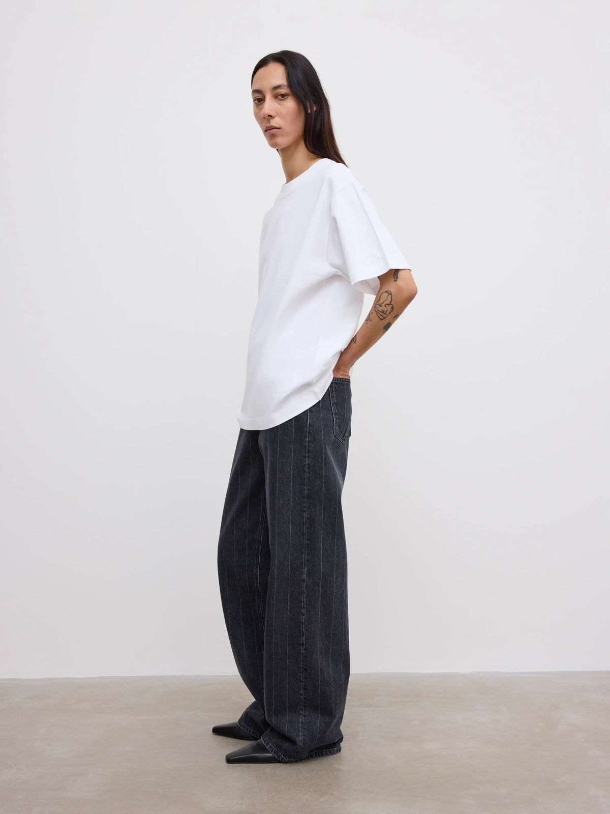 Baggy Fit Denim: Pinstripe