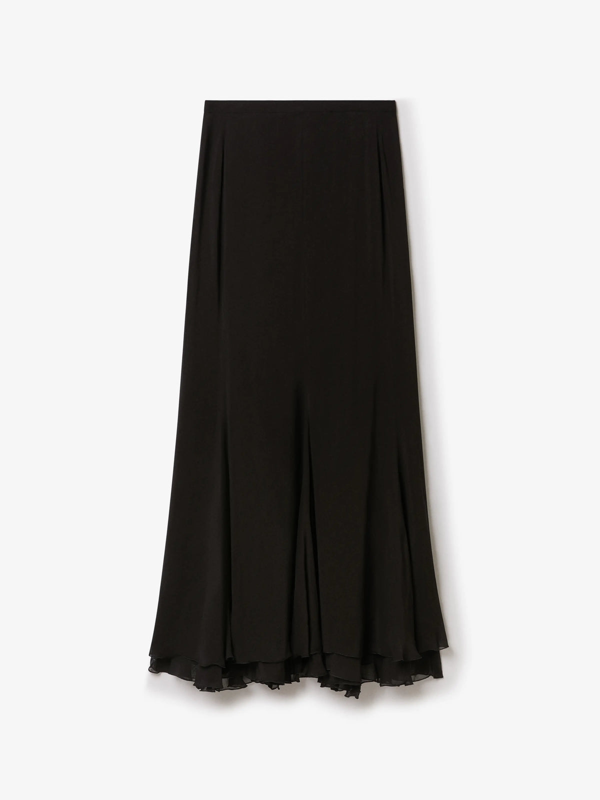 Chiffon Maxi Skirt: Black