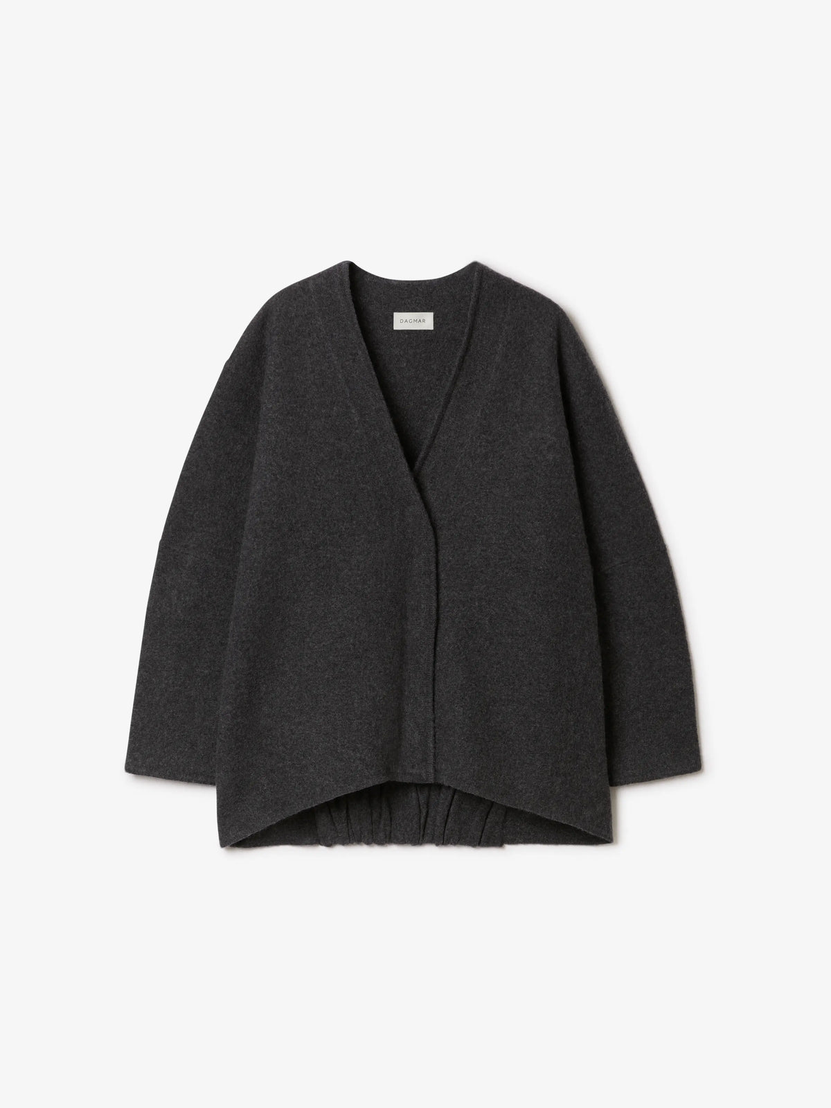 Long Wool Cardigan: Anthracite Grey