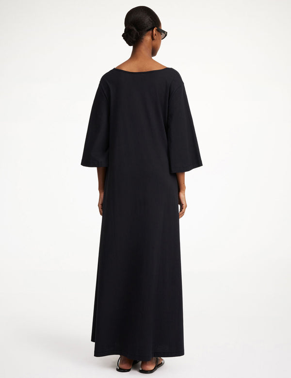 Yalia Jersey Dress: Black