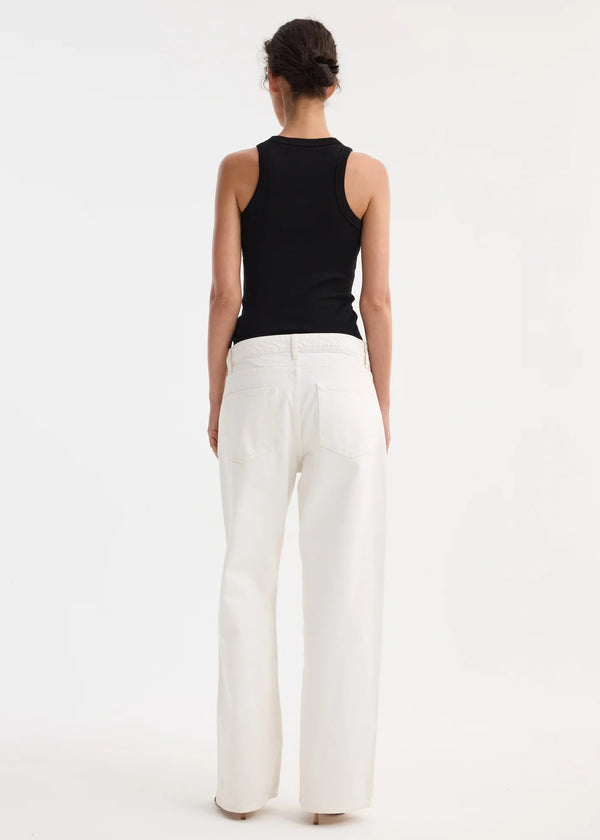 SIGNATURE BAGGY FIT DENIM: OPTIC WHITE