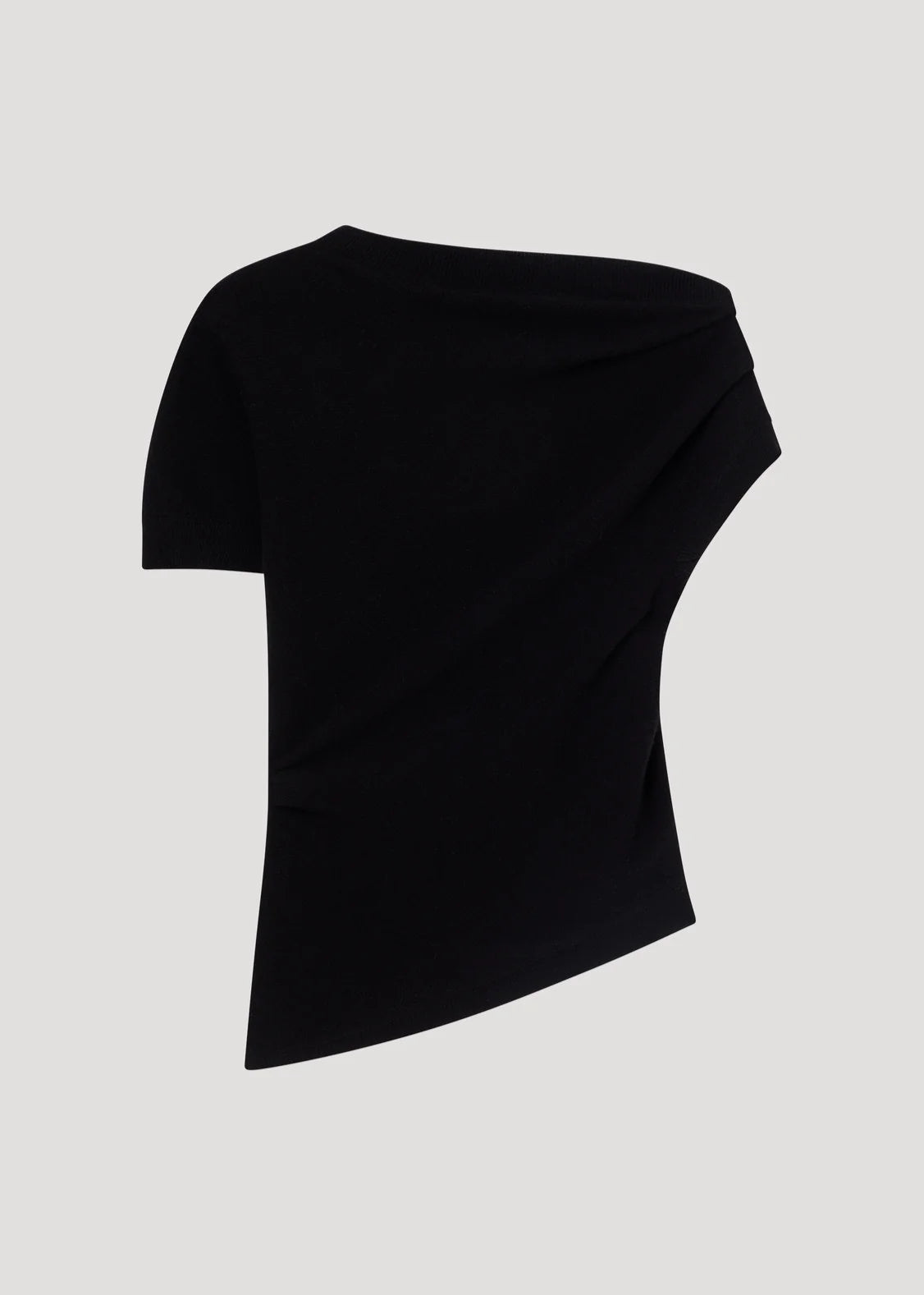DECONSTRUCTED KNITTED TOP: BLACK