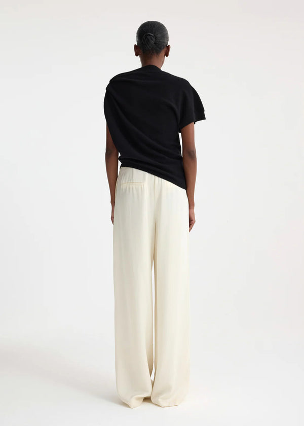 DECONSTRUCTED KNITTED TOP: BLACK
