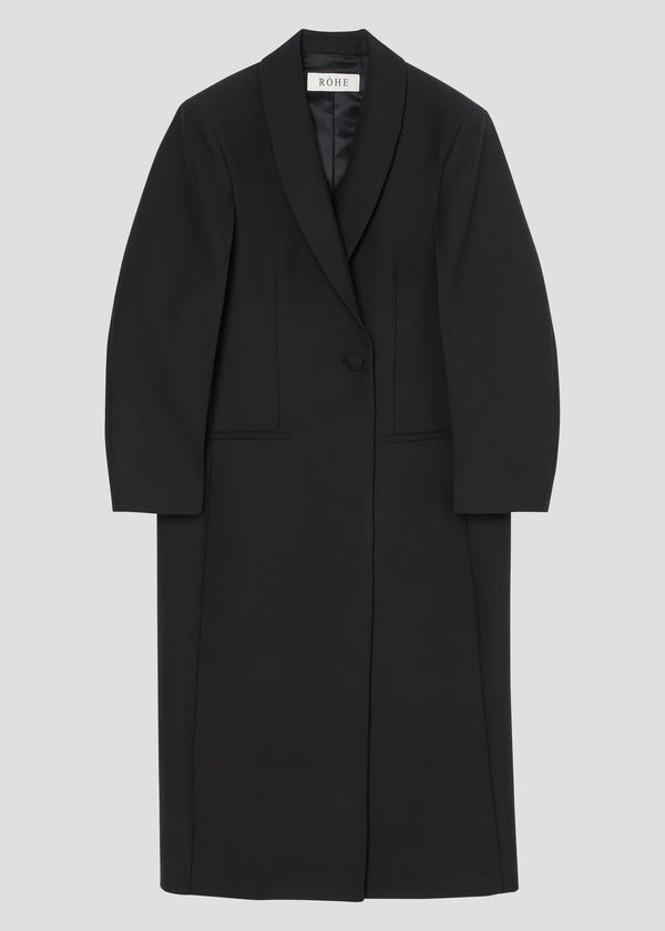 SIGNATURE OPERA COAT: BLACK