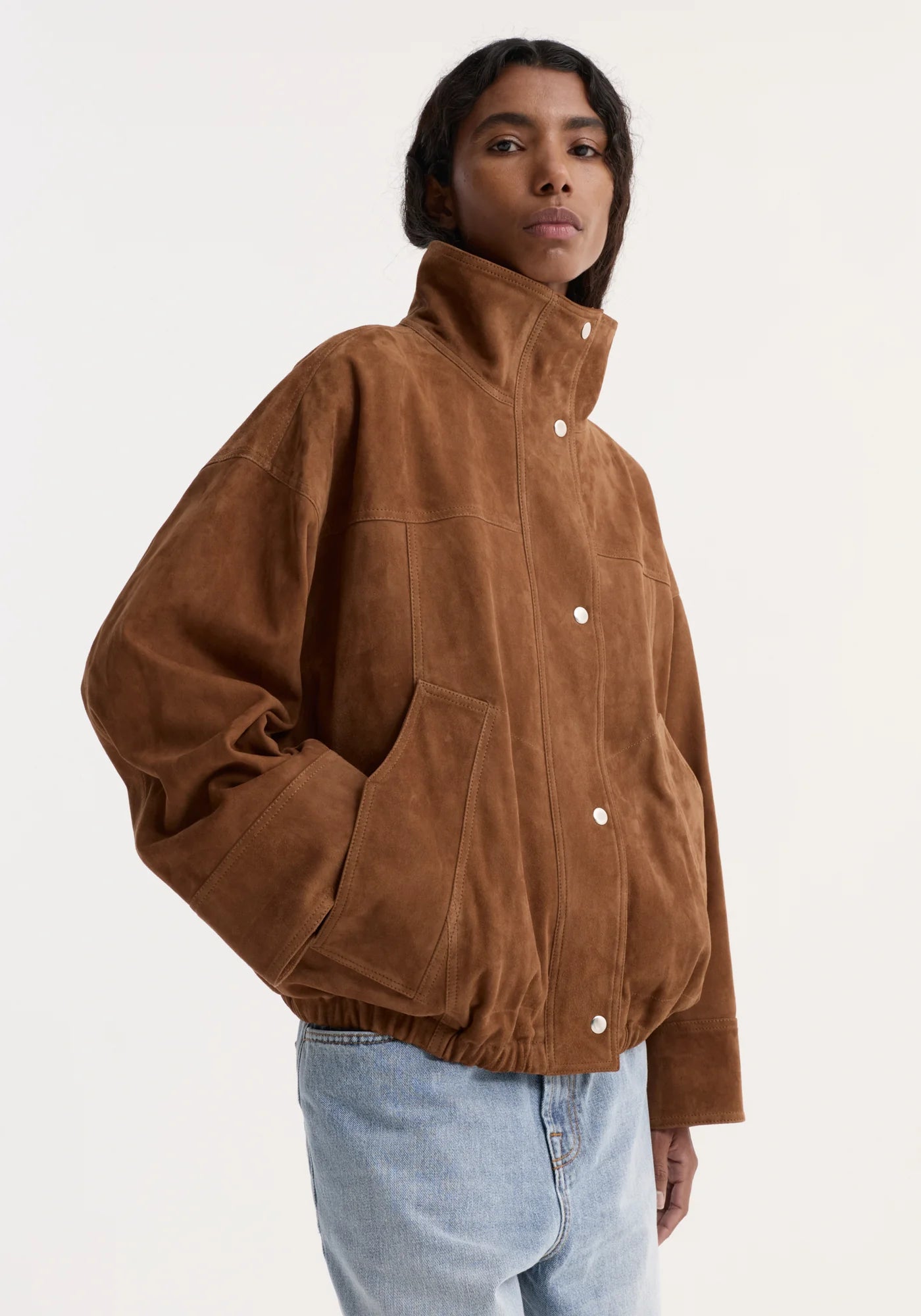 Reinvented Suede Jacket: Cognac