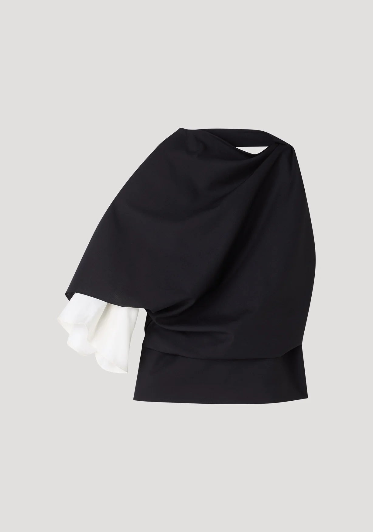 DRAPED OPEN BACK TOP: BLACK