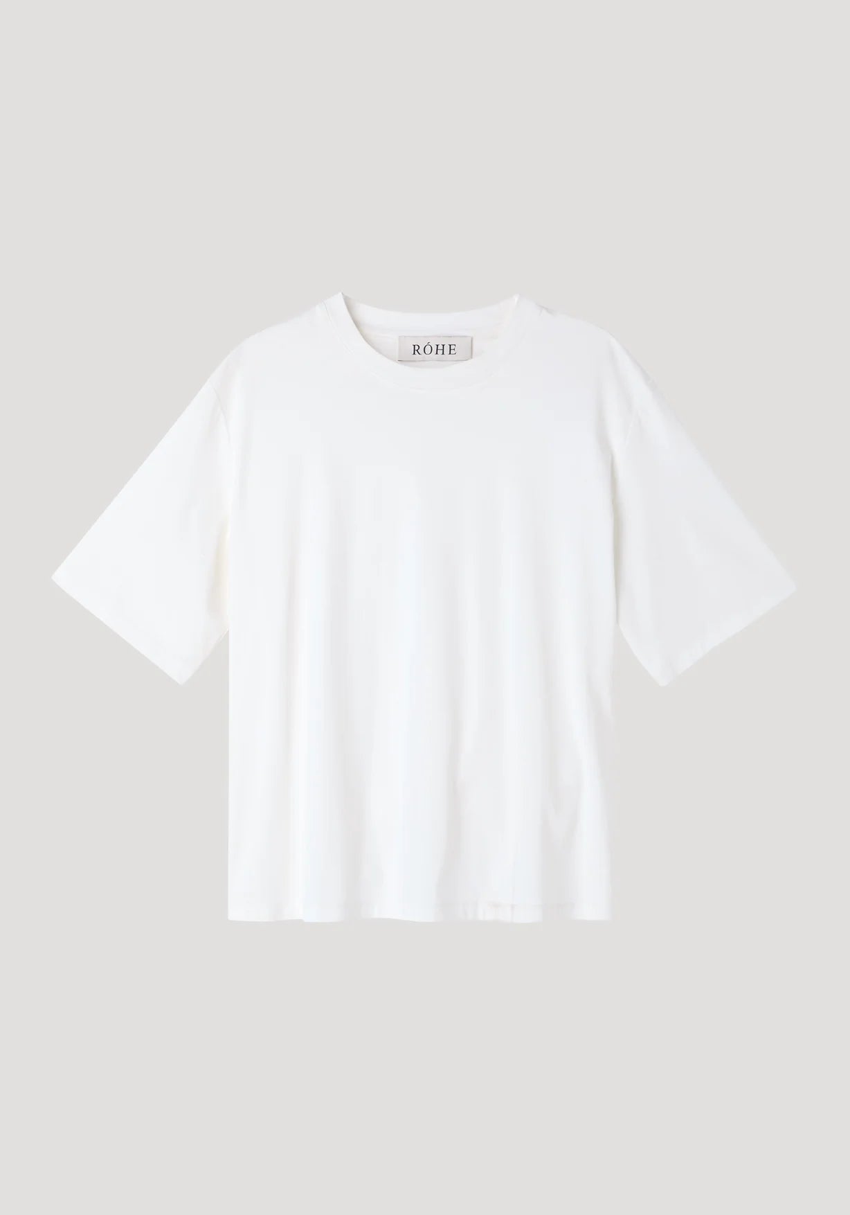 Oversized cotton silk t-shirt: off white