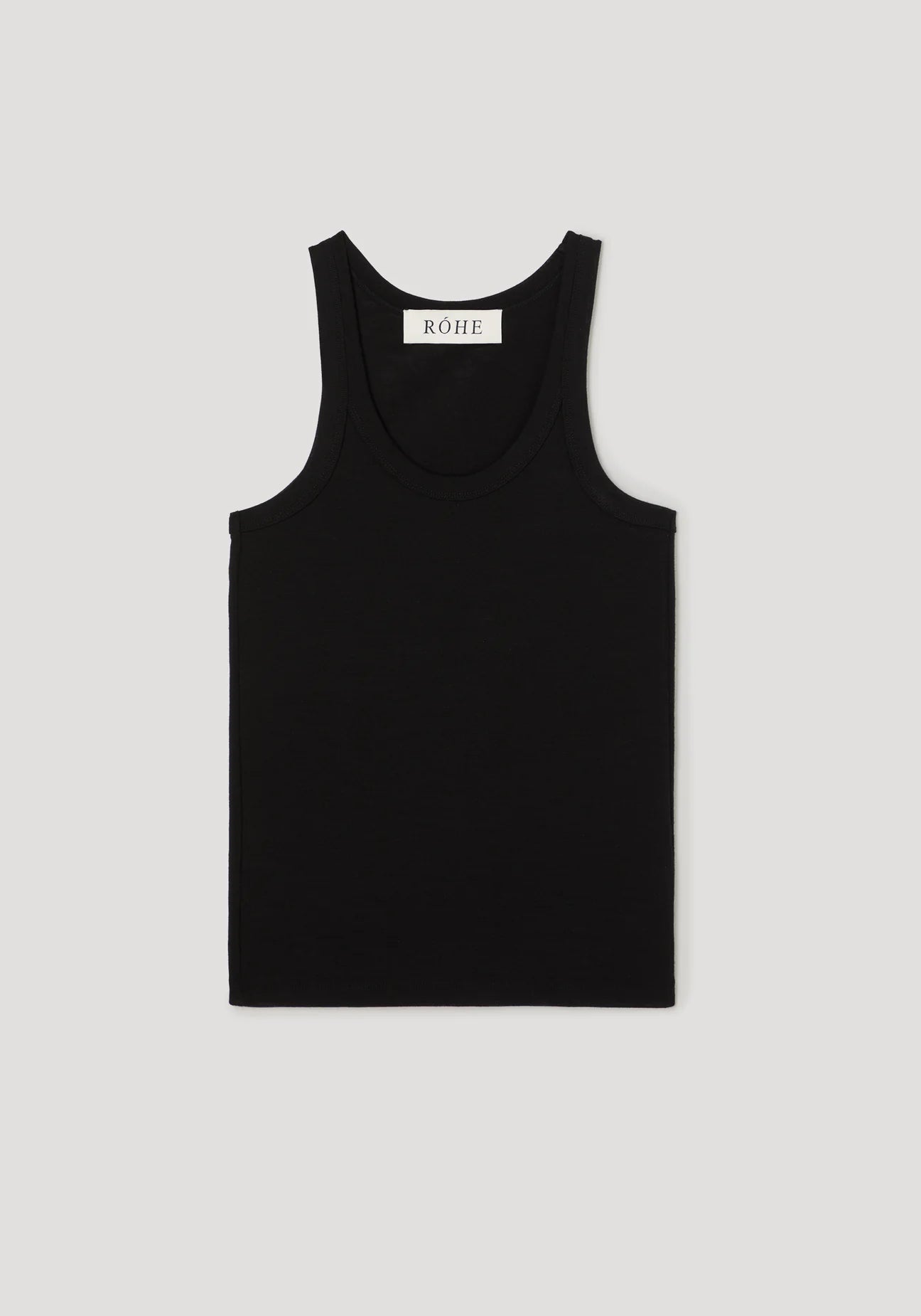 merino scoop neck top: black