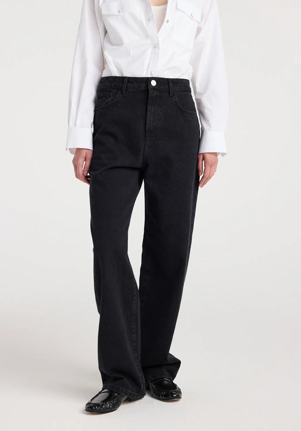 bruun signature baggy denim: black