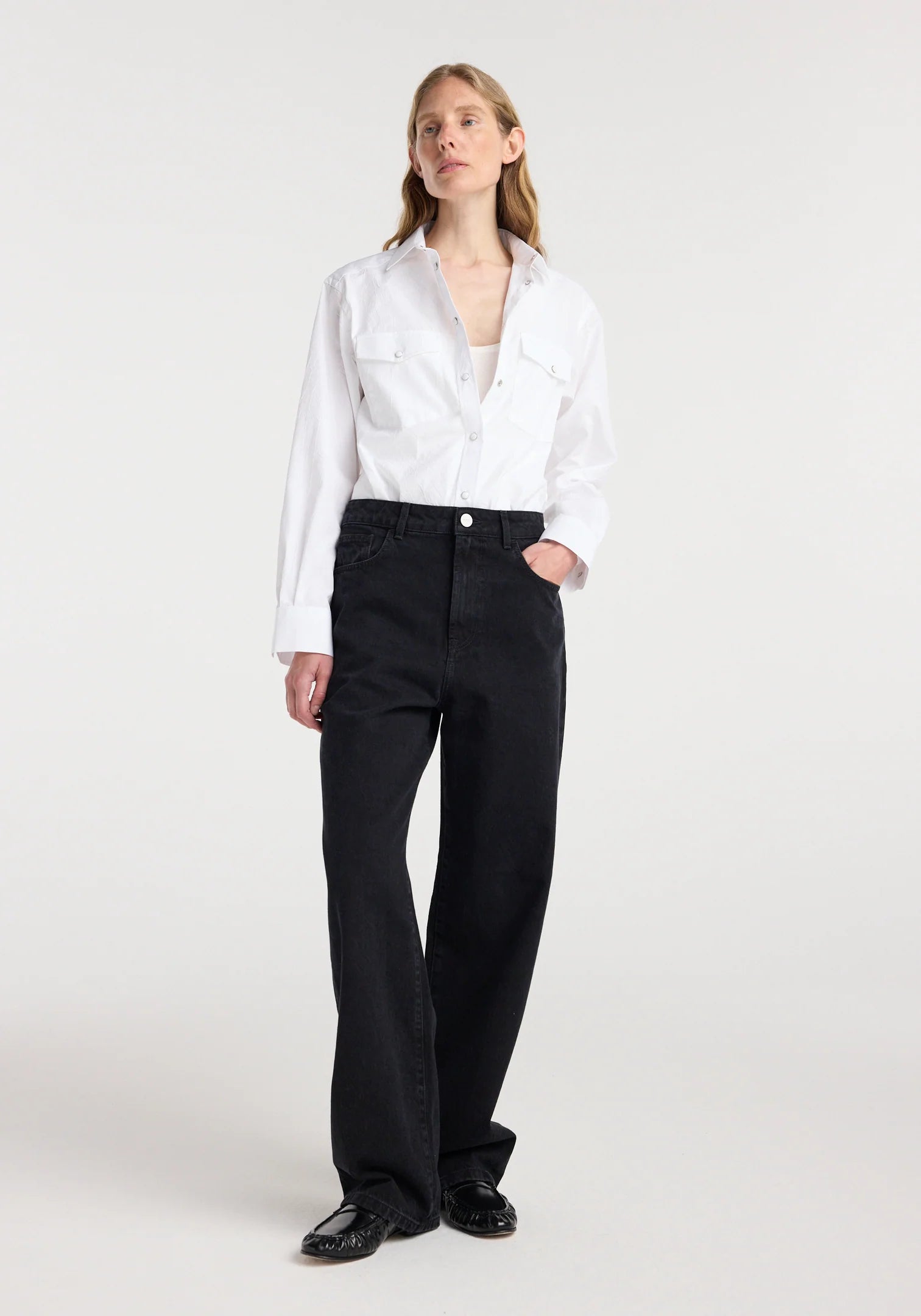 bruun signature baggy denim: black