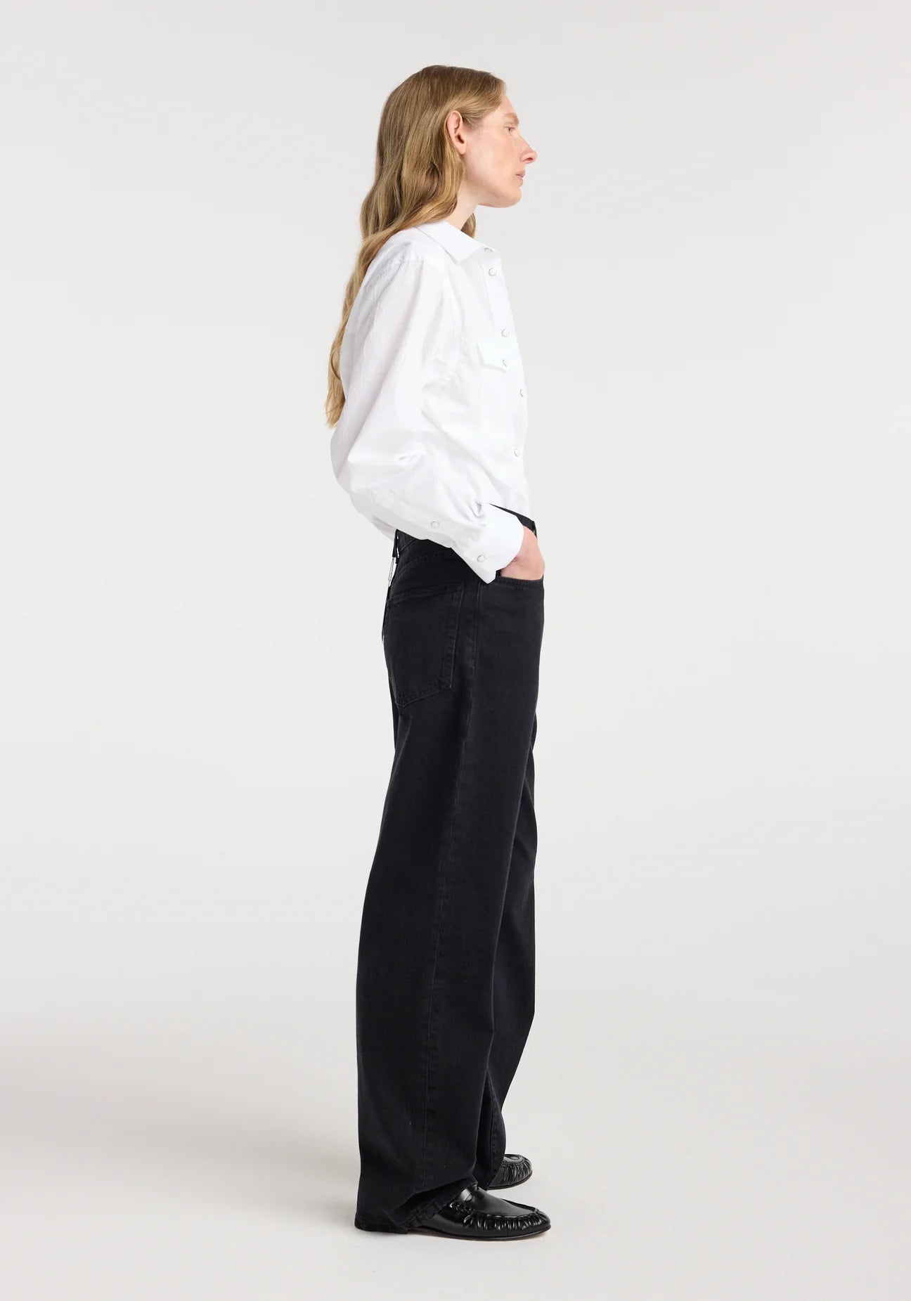 bruun signature baggy denim: black