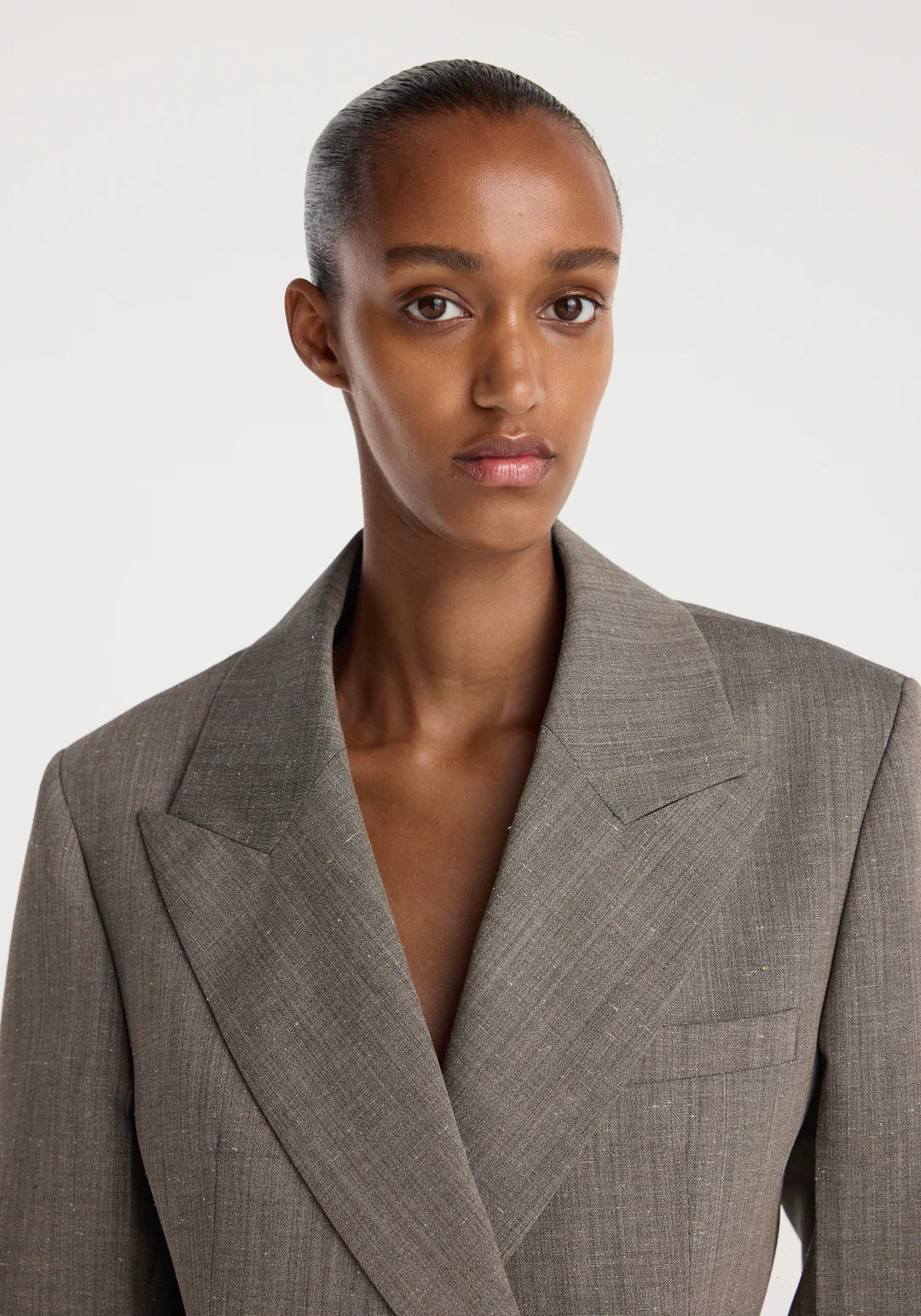hourglass shaped blazer: earth slub