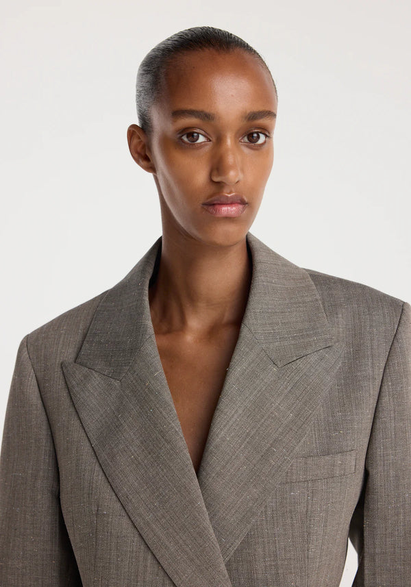 hourglass shaped blazer: earth slub