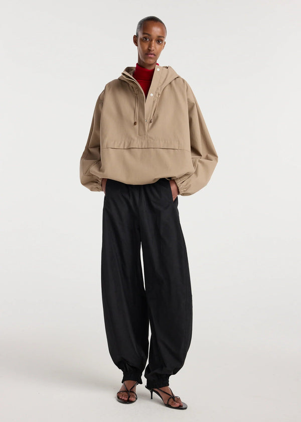 Hooded Anorak: Beige