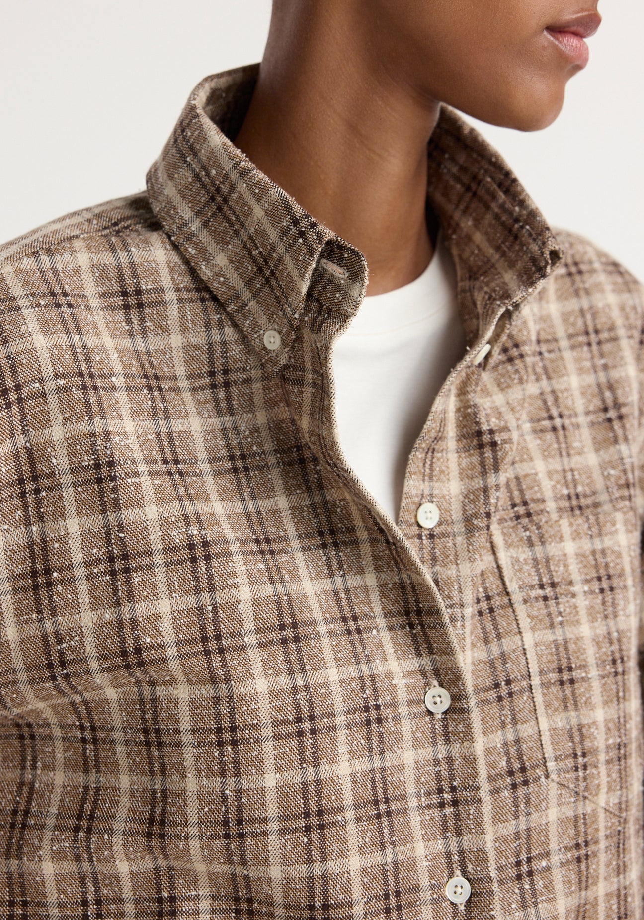 oxford bouclé check shirt: boucle check