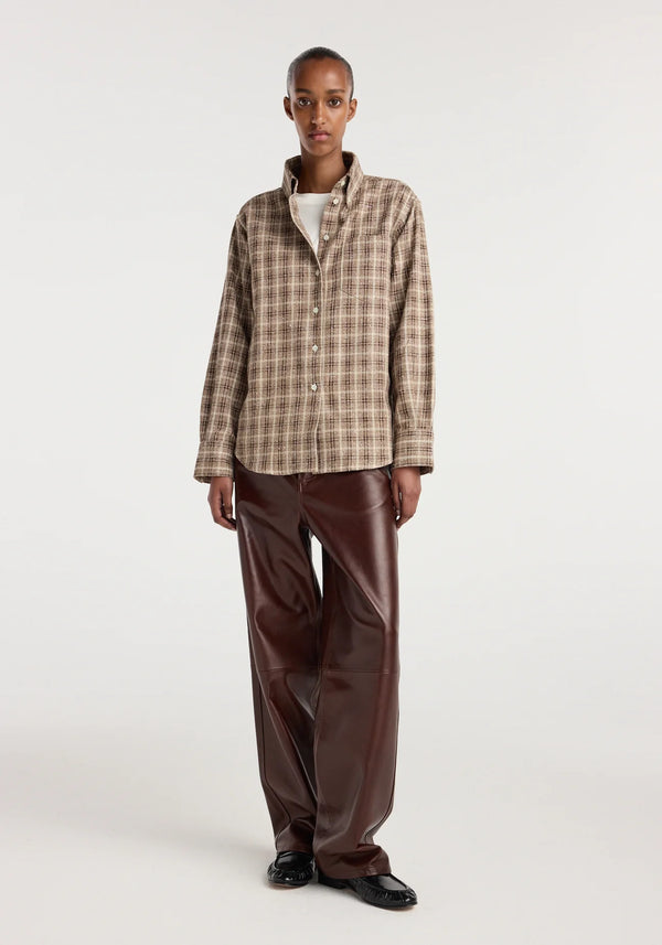 oxford bouclé check shirt: boucle check