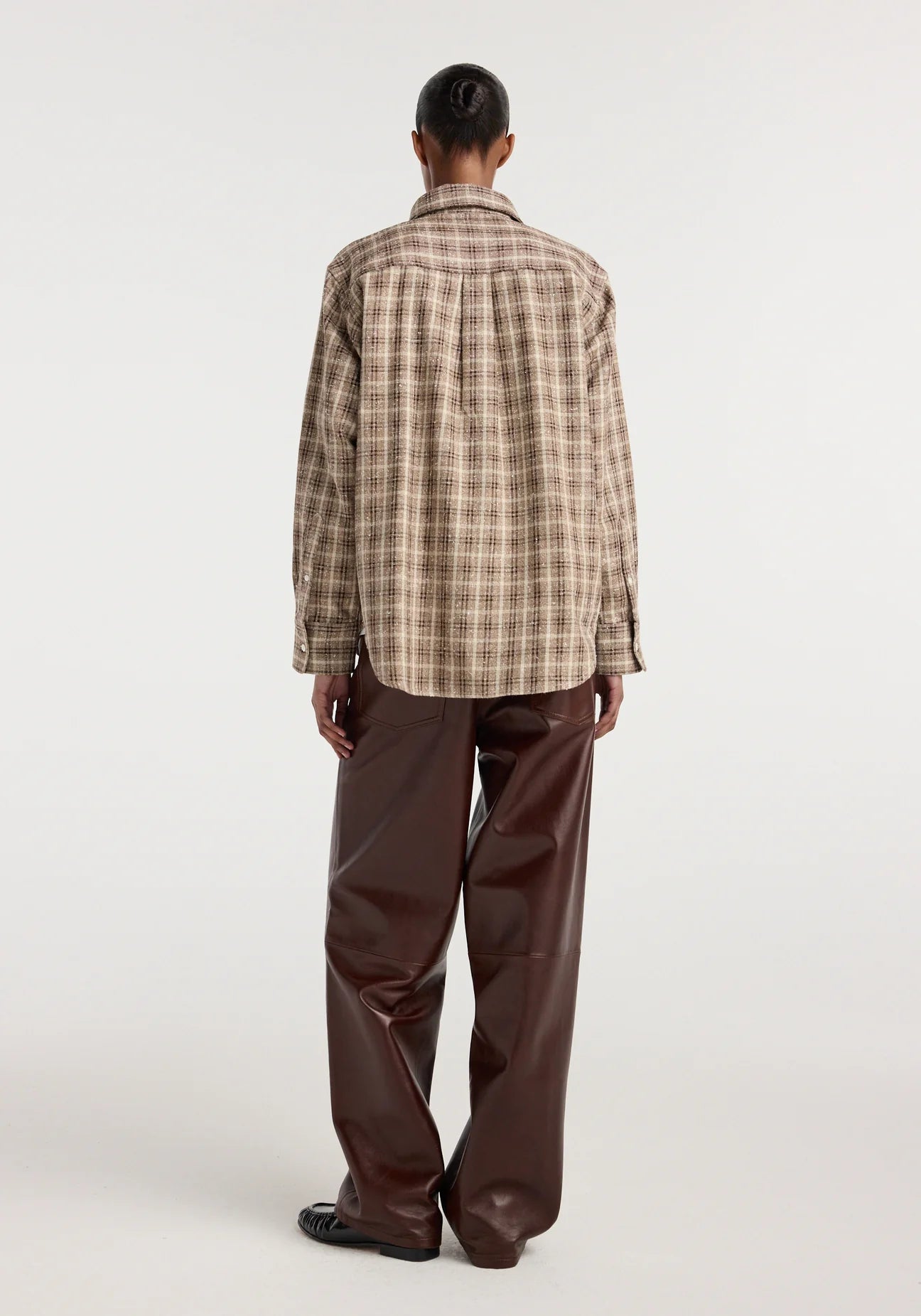 oxford bouclé check shirt: boucle check