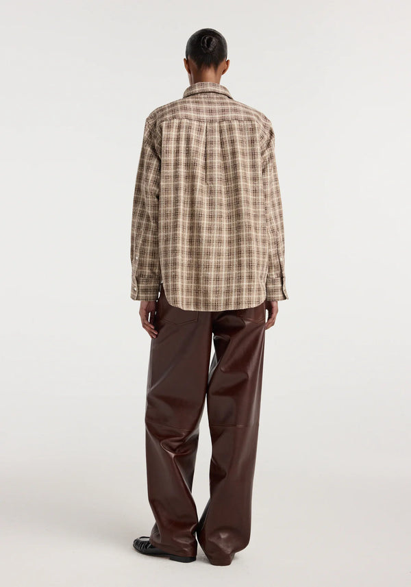 oxford bouclé check shirt: boucle check