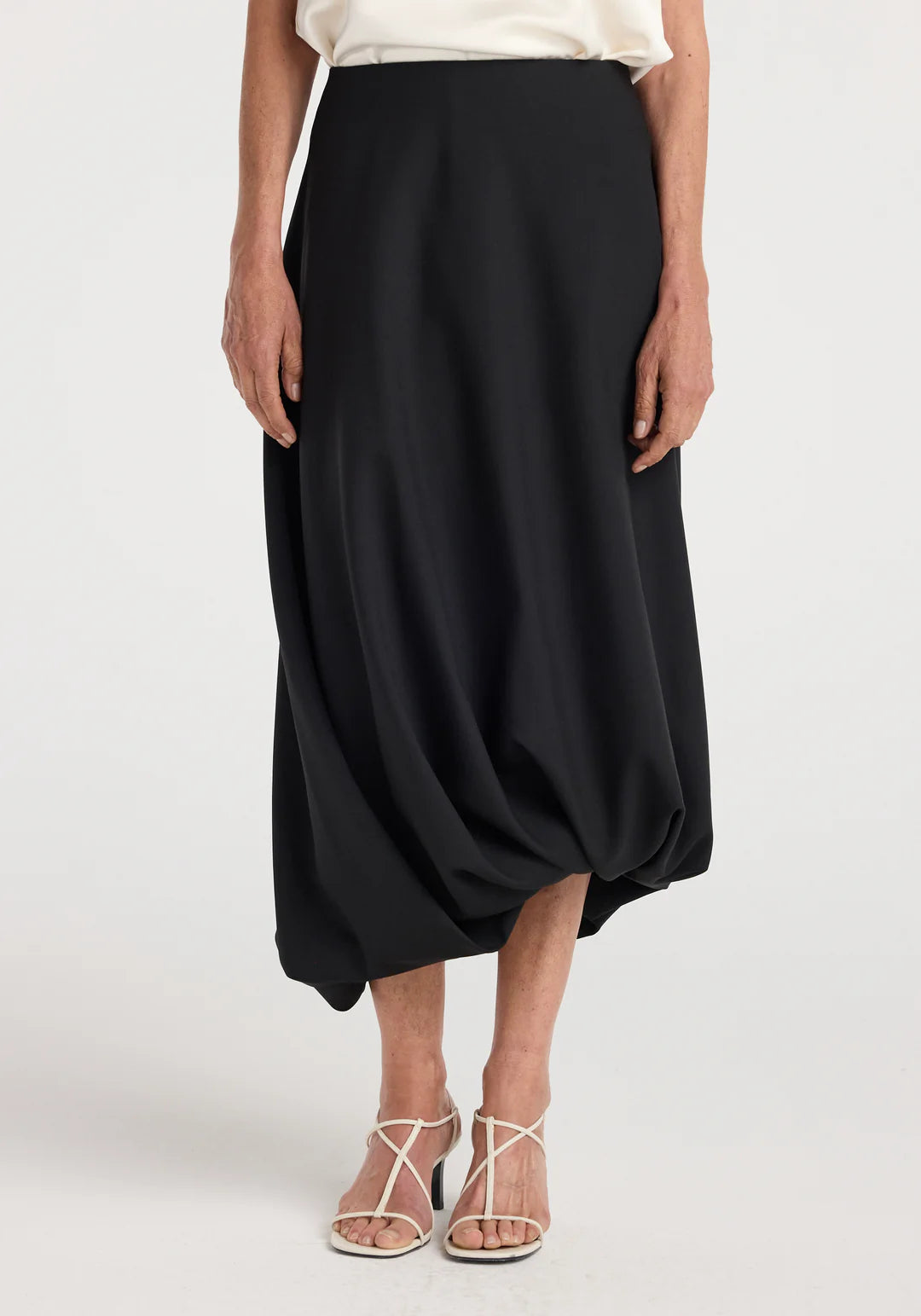 twisted skirt: black