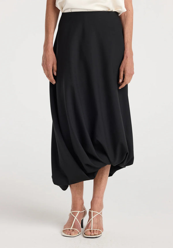 twisted skirt: black