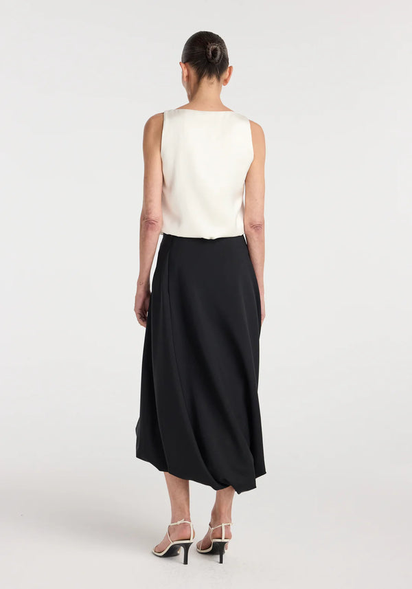twisted skirt: black