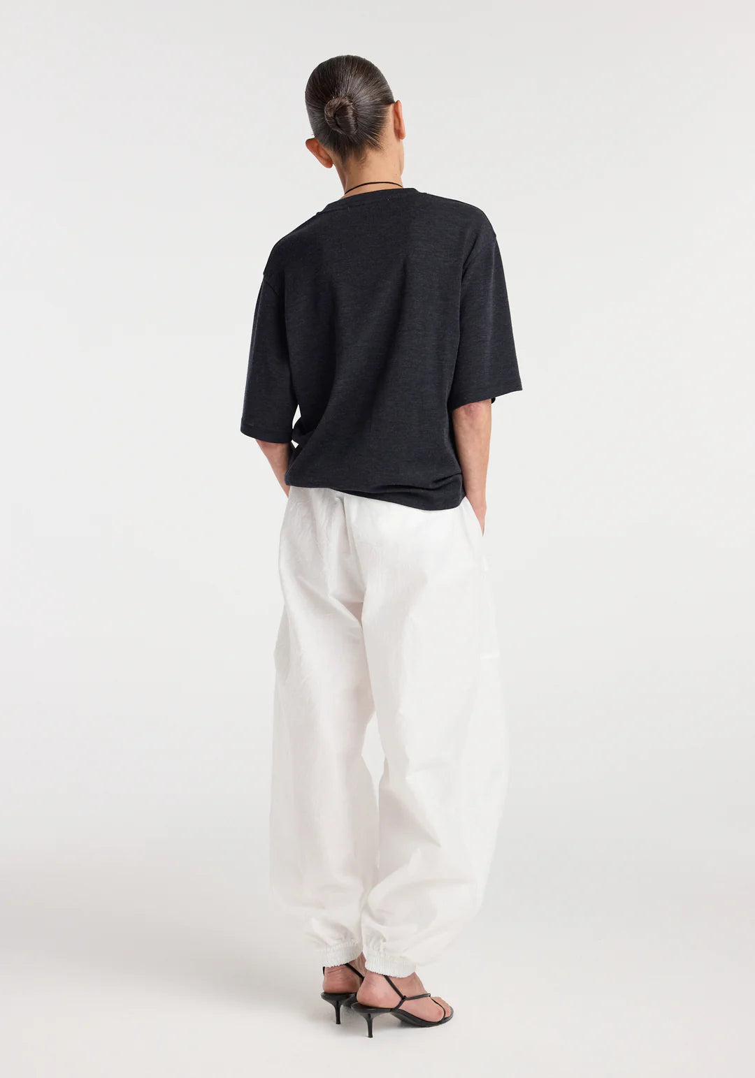 oversized merino t-shirt: anthracite melange
