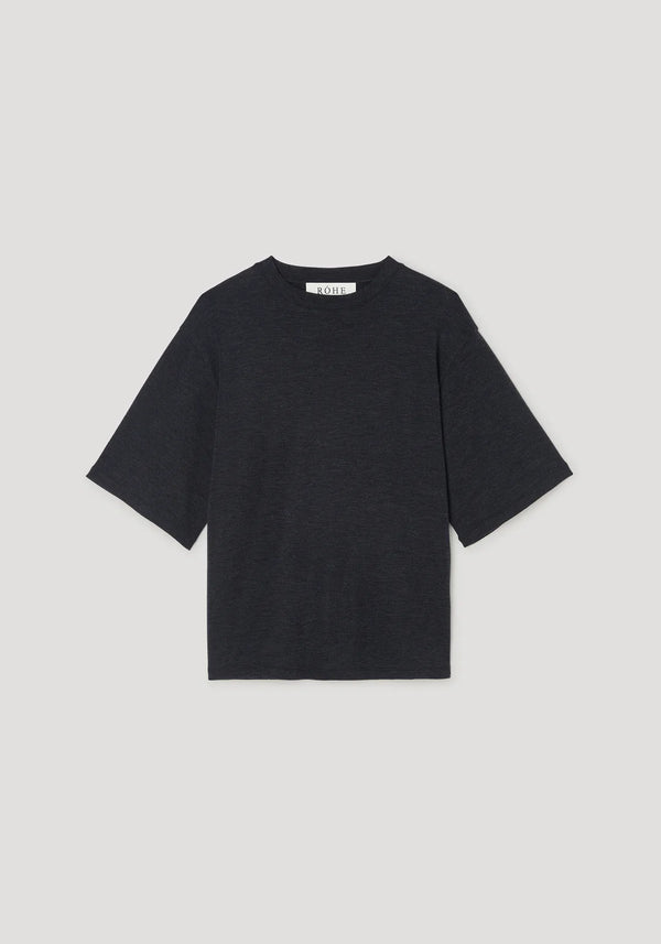 oversized merino t-shirt: anthracite melange