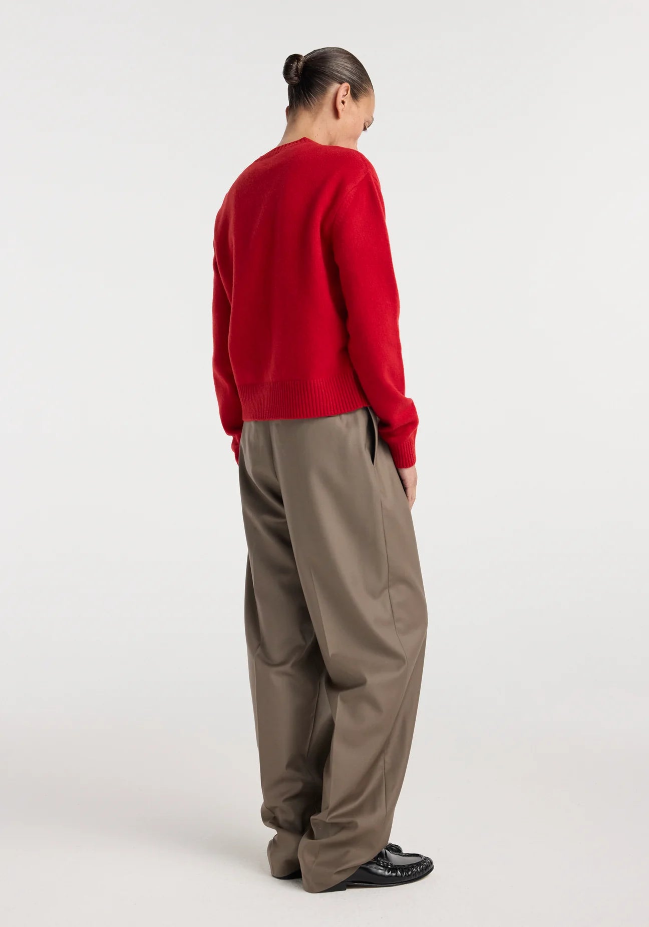 classic cardigan: red