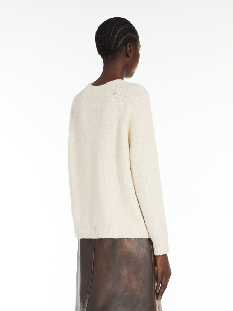 Alpaca and Cotton Sweater: Ecru