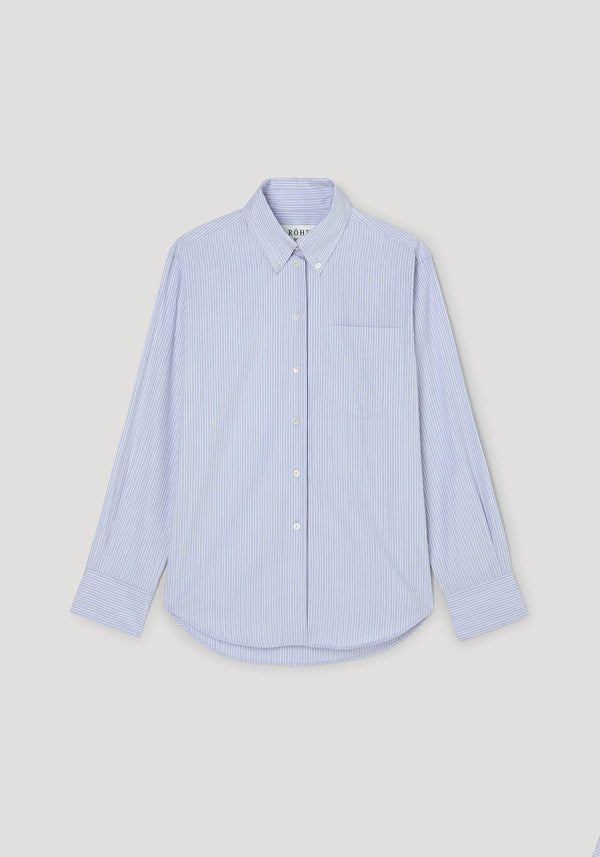 oxford striped shirt: blue stripe