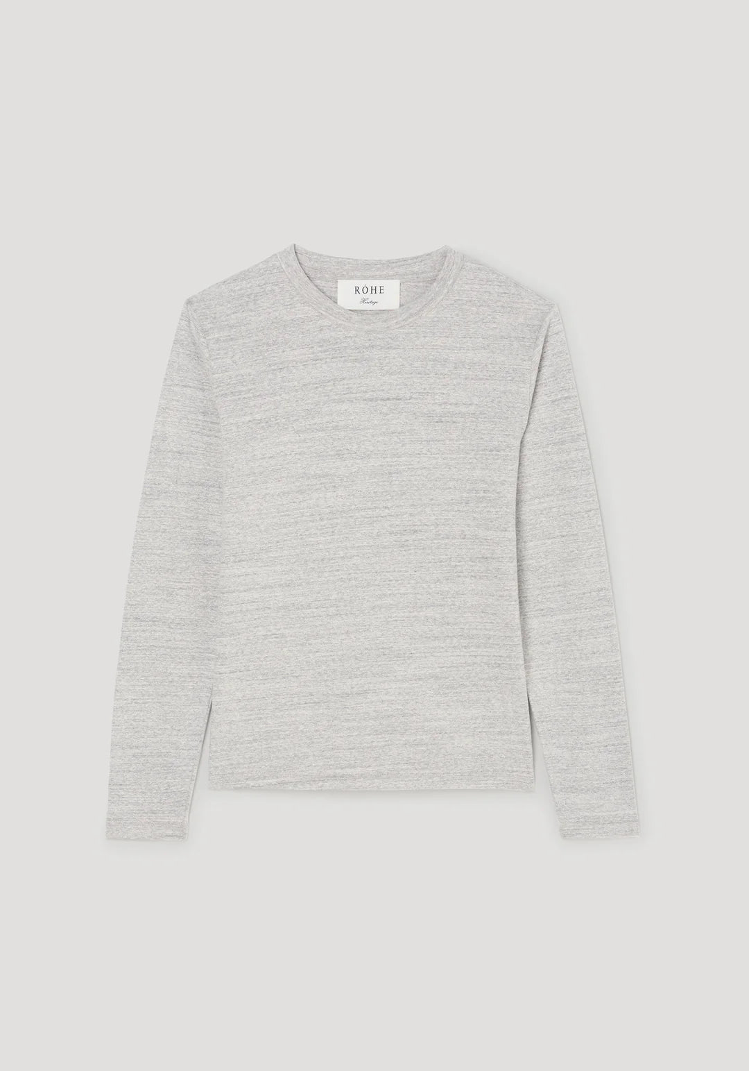 japanese mouliné jersey long sleeve: grey mouliné